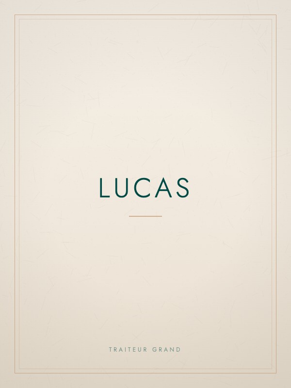 Lucas, equipe Traiteur Grand